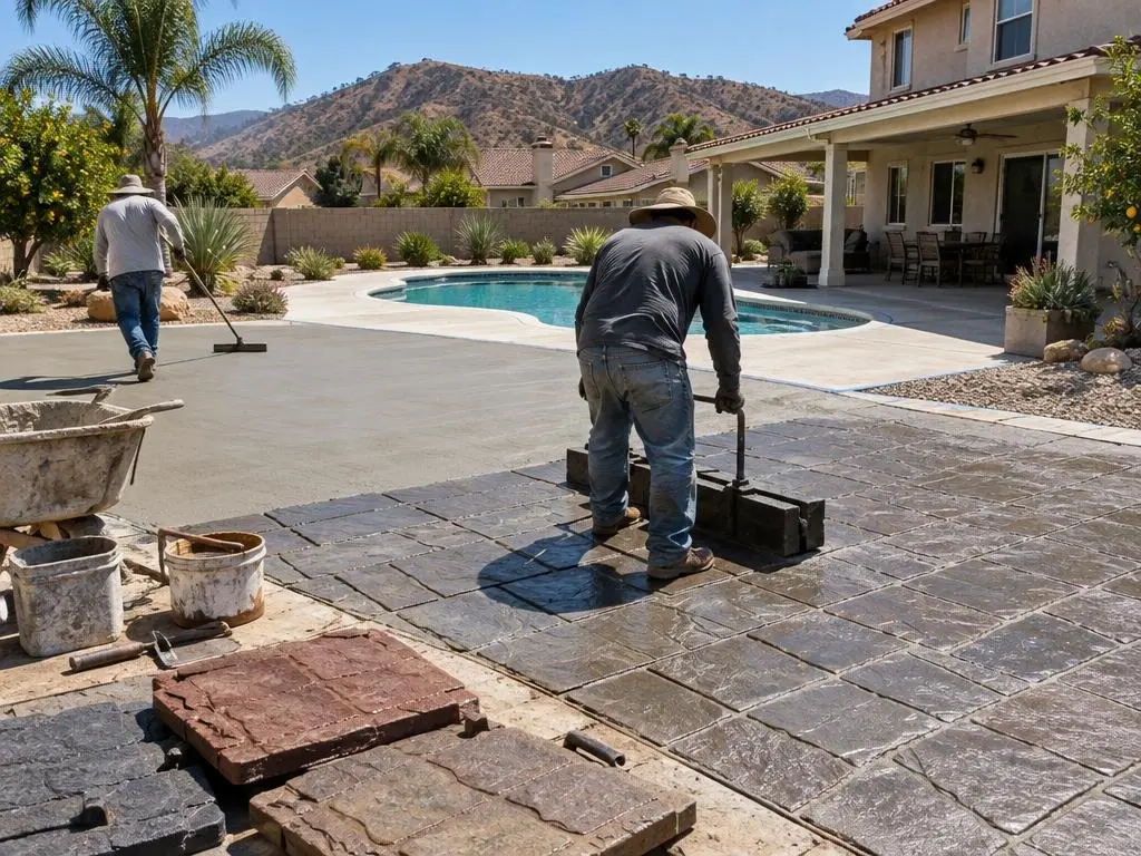 Stamped Concrete in Corona, CA